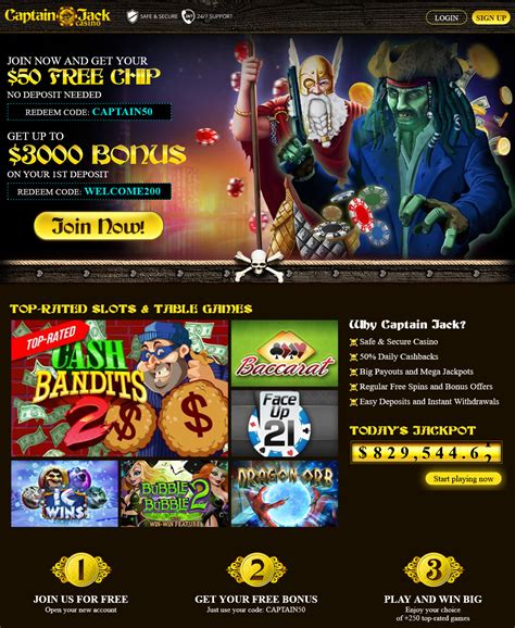 free no deposit bonus codes for captain jack casino